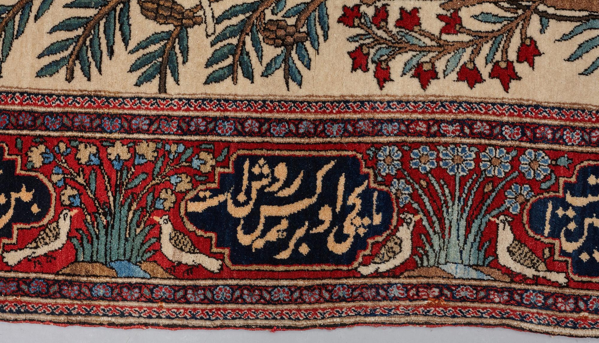 MATTA, semiantik Keshan figural, möjligen Motachem, ca 199 x 137 cm.