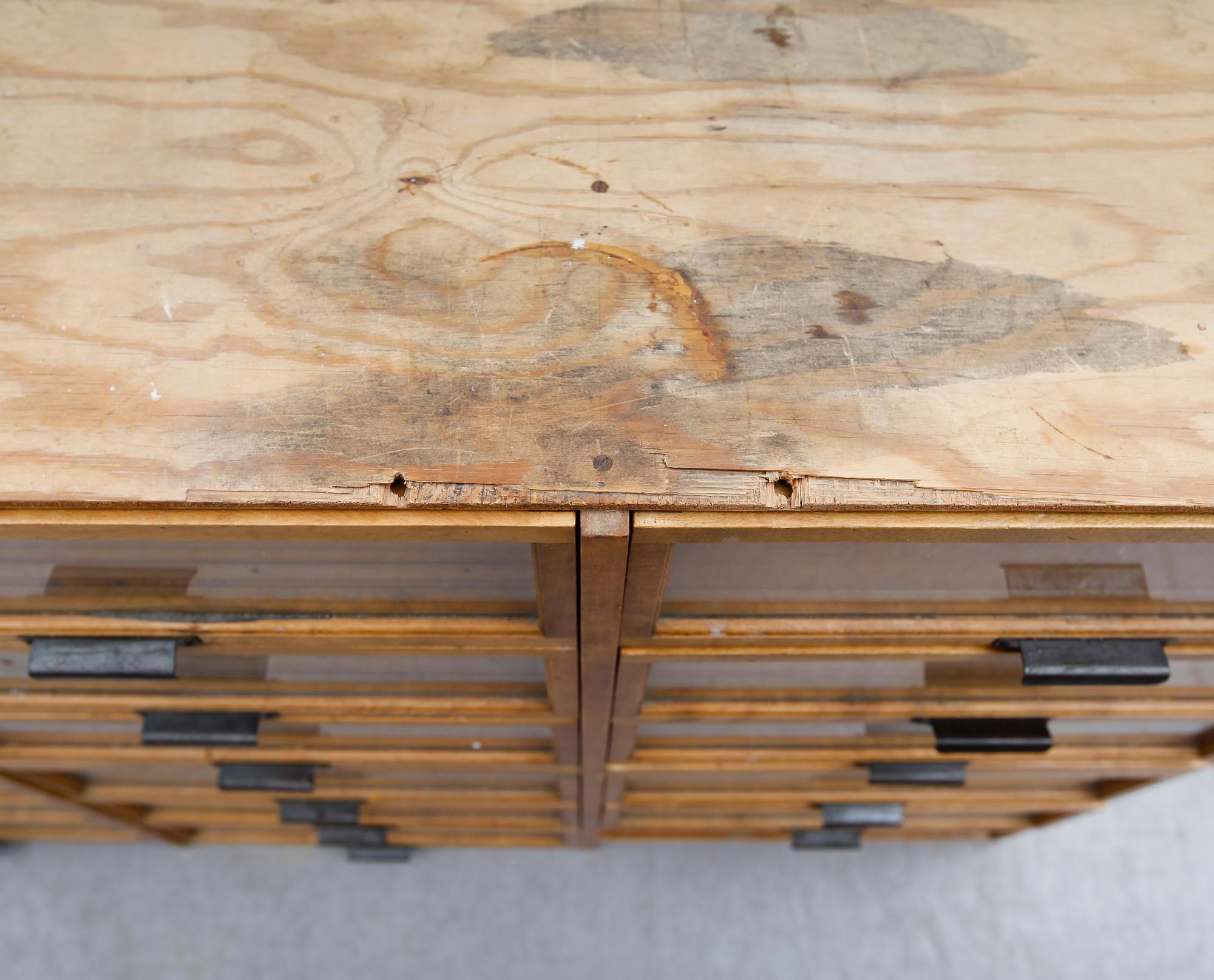 LÅDFACK, 1900-talets andra hälft.