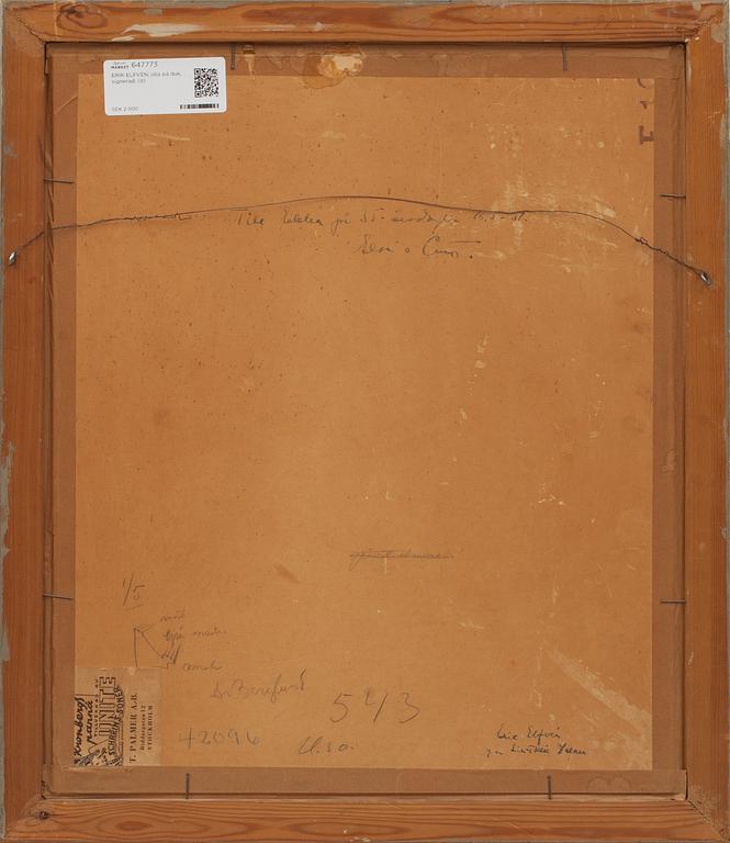 ERIK ELFVÉN, olja på duk, signerad.