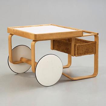 Alvar Aalto, a birch serving trolley made by Aalto Design, Hedemora Sweden 1945-56, on license on behalf of Artek, Finland.