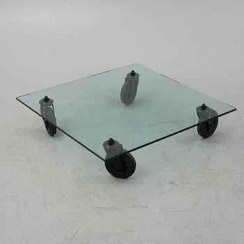 Gae Aulenti, coffee table, "Tavolo con Ruote", Italy.