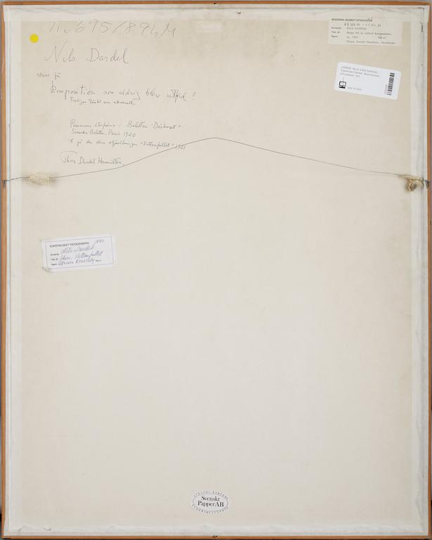 NILS VON DARDEL. Blyertsskiss på papper. Signerad Dardel.