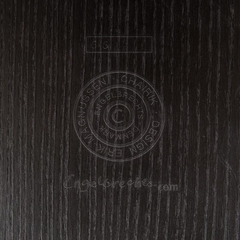 Erik Magnussen, Four "Chairik" chairs. Engelbrechts, Denmark.