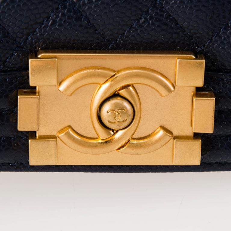 CHANEL Blue Caviar Small Boy Bag.
