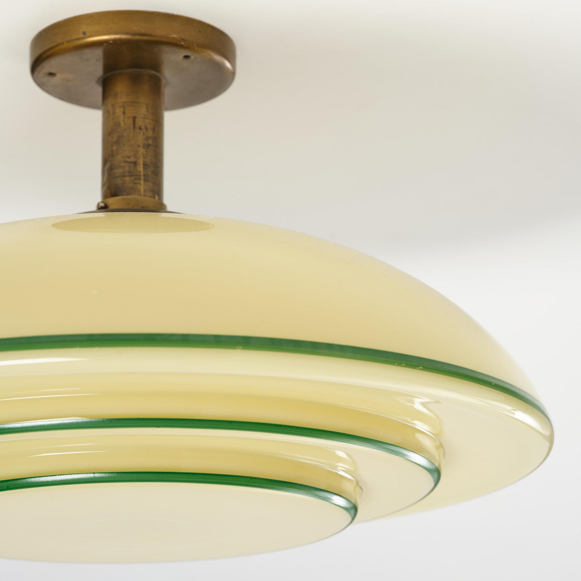Harald Notini, taklampor, ett par, modell "10755", Arvid Böhlmarks Lampfabrik, Stockholm, 1930-tal.
