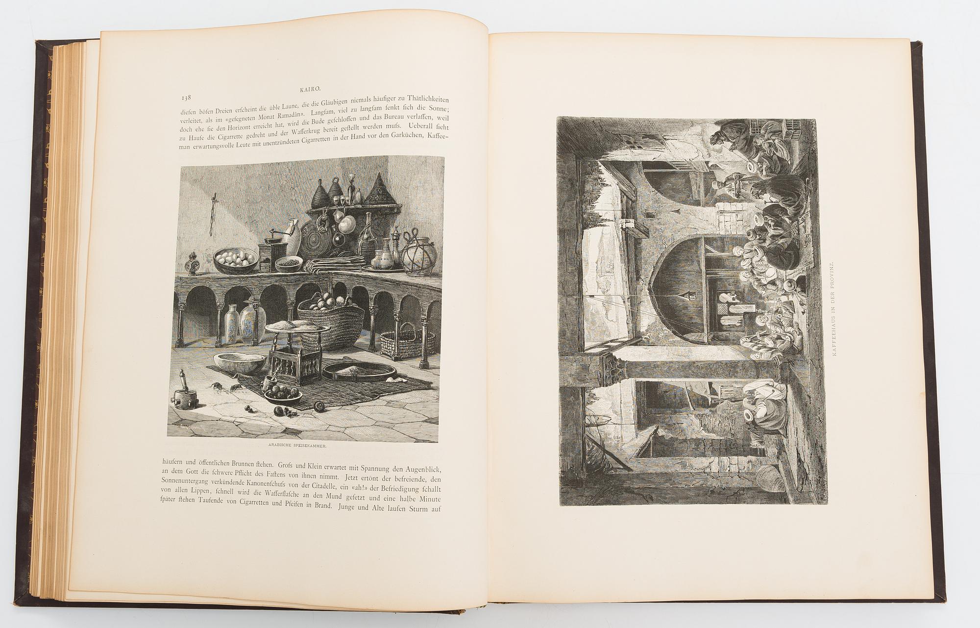 Georg Ebers, böcker i två volymer, "Aegypten", 2:a upplagan, Stuttgart & Leipzig 1879-80.