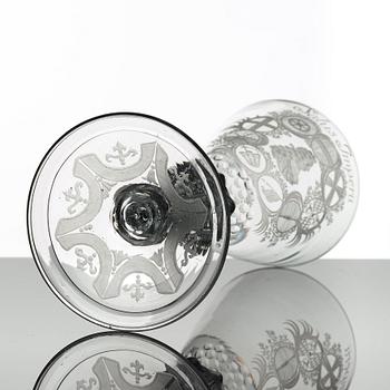 POKAL, glas. Tyskland, 1700-tal.