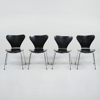 STOLAR, 4 st, "Sjuan", Arne Jacobsen, Fritz Hansen, Danmark, 1979.