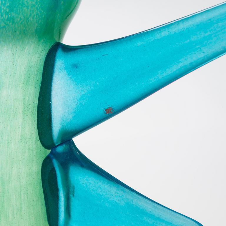 Klaus Haapaniemi, två glasskulpturer, signerade Klaus Haapaniemi Iittala 2012.