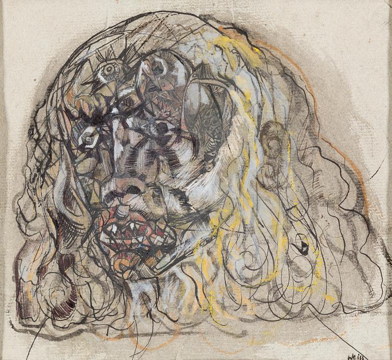 PETER WEISS, gouache, ink and watercolor on paper, signed Weiss, executed 1947.