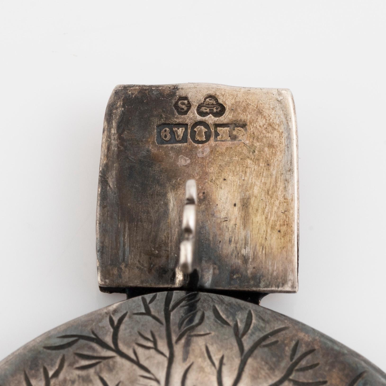 GK Kaplans, armband, lövformat, silver, 50-tal.