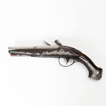 Flintlock pistol, attributed to Angelo Bini, Italy, late 18th century.