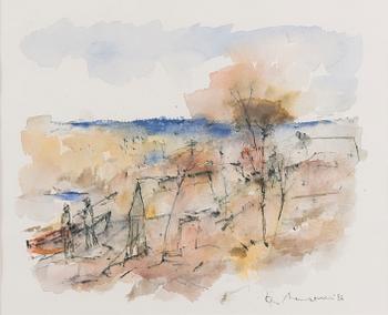 EGON MEURONEN, watercolour, signed and dated -86.