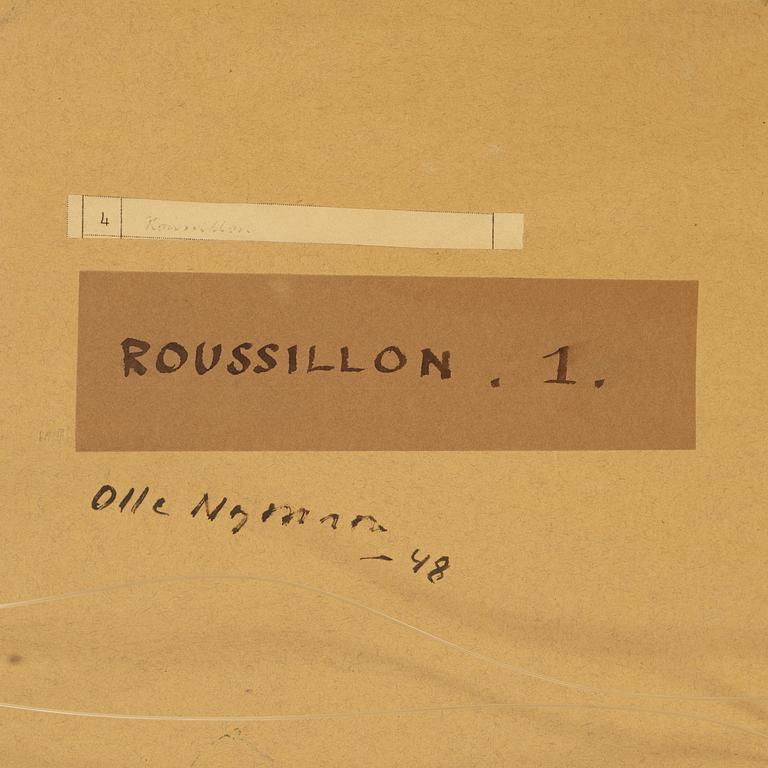 Olle Nyman, olja på pappannå, signerad och daterad -48.