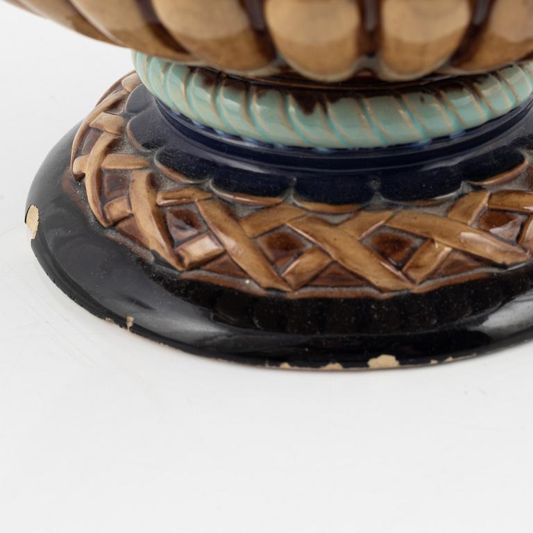 Wilhelm Schiller & Sons, a majolica pitcher, late 19th century.