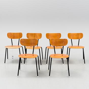 A set of six chairs, second half of the 20th century.