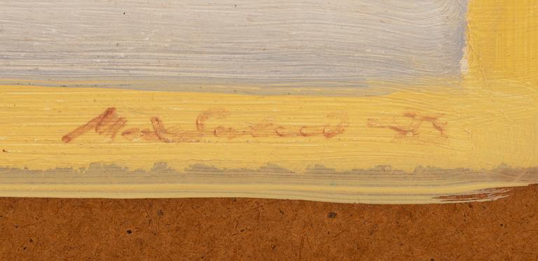 MAX SALMI, olja på masonit, signed and dated -73.