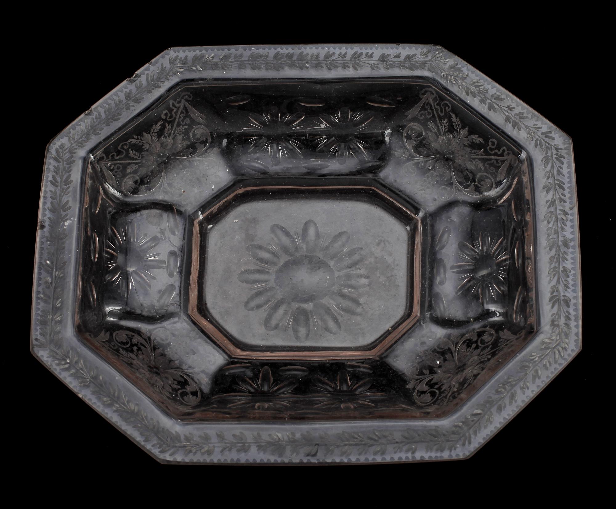SKÅLFAT, glas, 1700-tal.