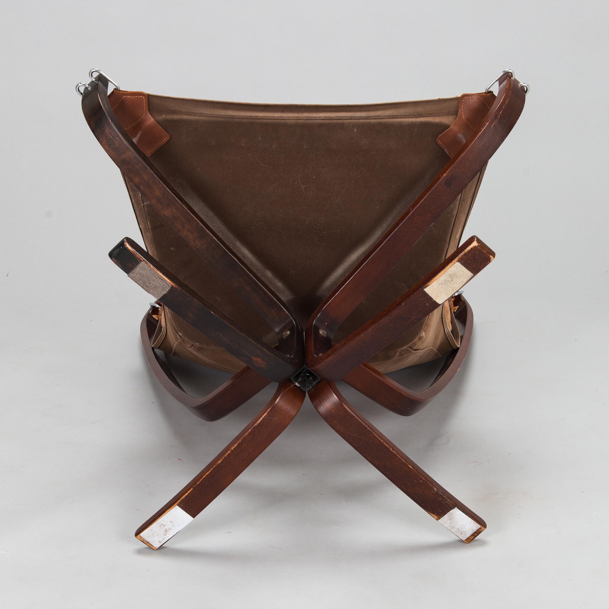 Sigurd Ressel, fåtölj, "Falcon chair", Vatne Möbler Norge 1970-tal.