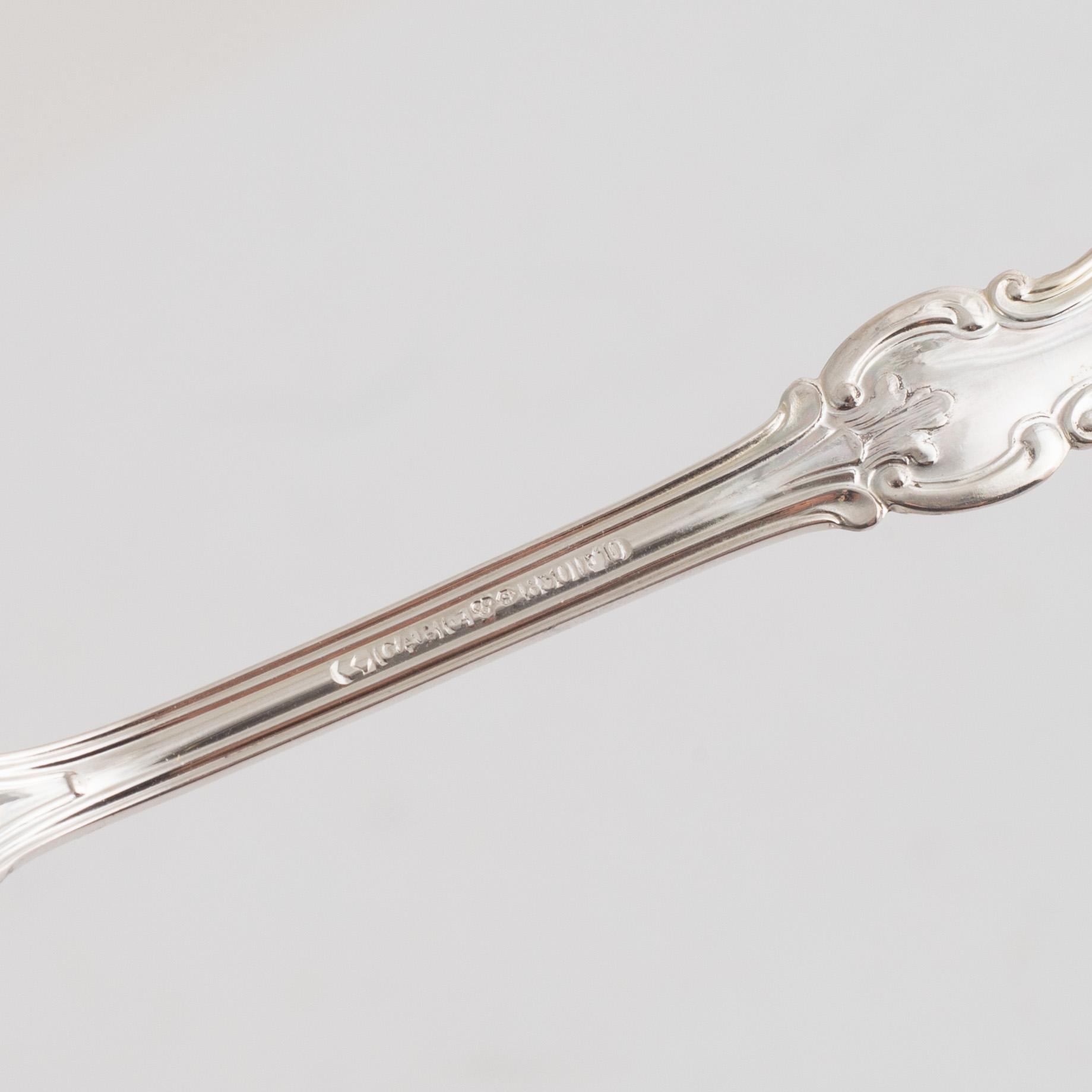 Cutlery, 52 pieces, silver, 40 pcs of model 'Olga' , Guldsmedaktiebolaget 1977-1980, and 4 19th-century spoons included.