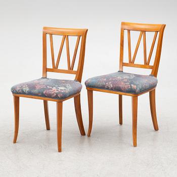 Carl Malmsten, eight 'Pyramid' chairs, second part of the 20th century.