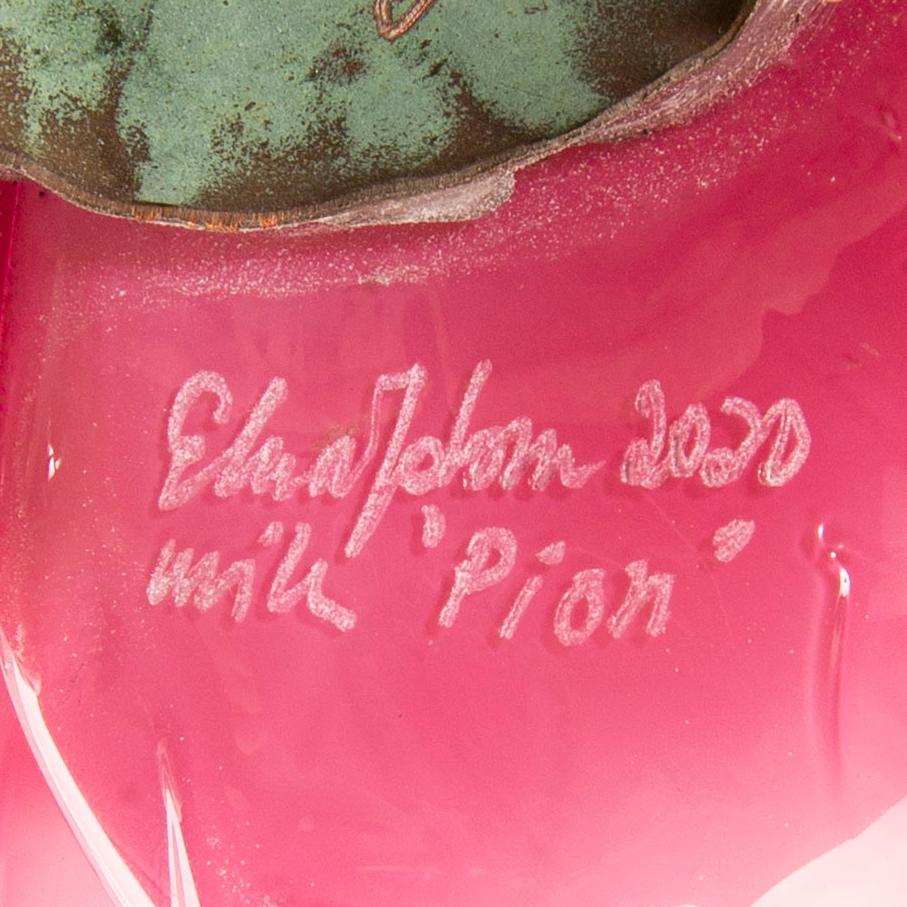 Elna Melusine Jolom, Elna Melusine Jolom, a glass and copper sculpture signed and dated 2010.