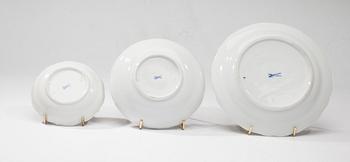 KAFFESERVIS, 19 delar, porslin, Meissen 1900-tal.