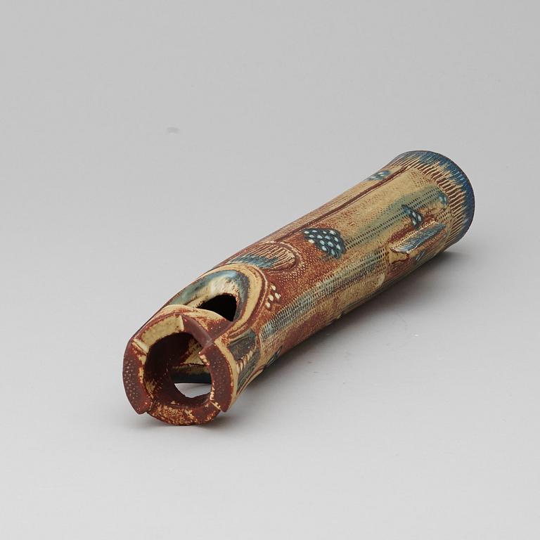 WILHELM KÅGE, vas i form av drakfisk, farstagods, Gustavsberg Studio 1954.