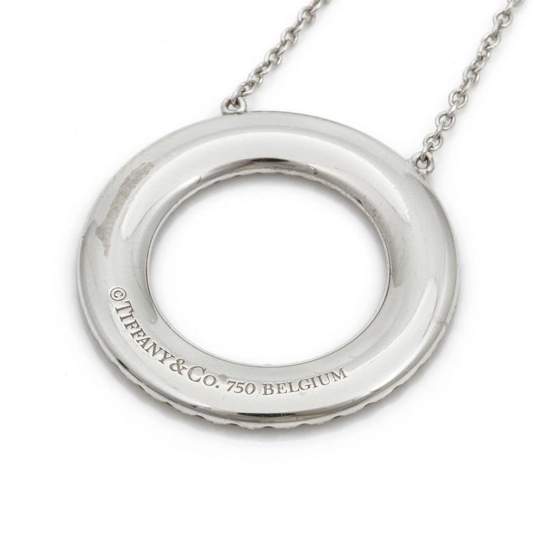 COLLIER, Tiffany & co, "The Metro Collection" med briljantslipade diamanter, totalt ca 0.70 ct.