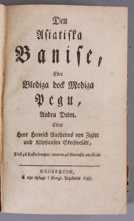 PARTI BÖCKER, 20 st, mest skönlitteratur, 1700-1900-tal. Bla "Samlade arbeten af August Blanche", Stockholm 1889.