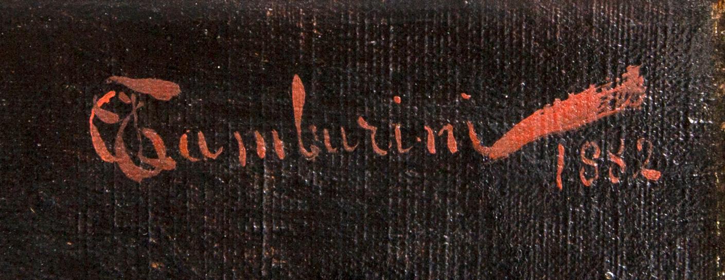 Arnoldo Tamburini, oil on canvas signed and dated 1882.