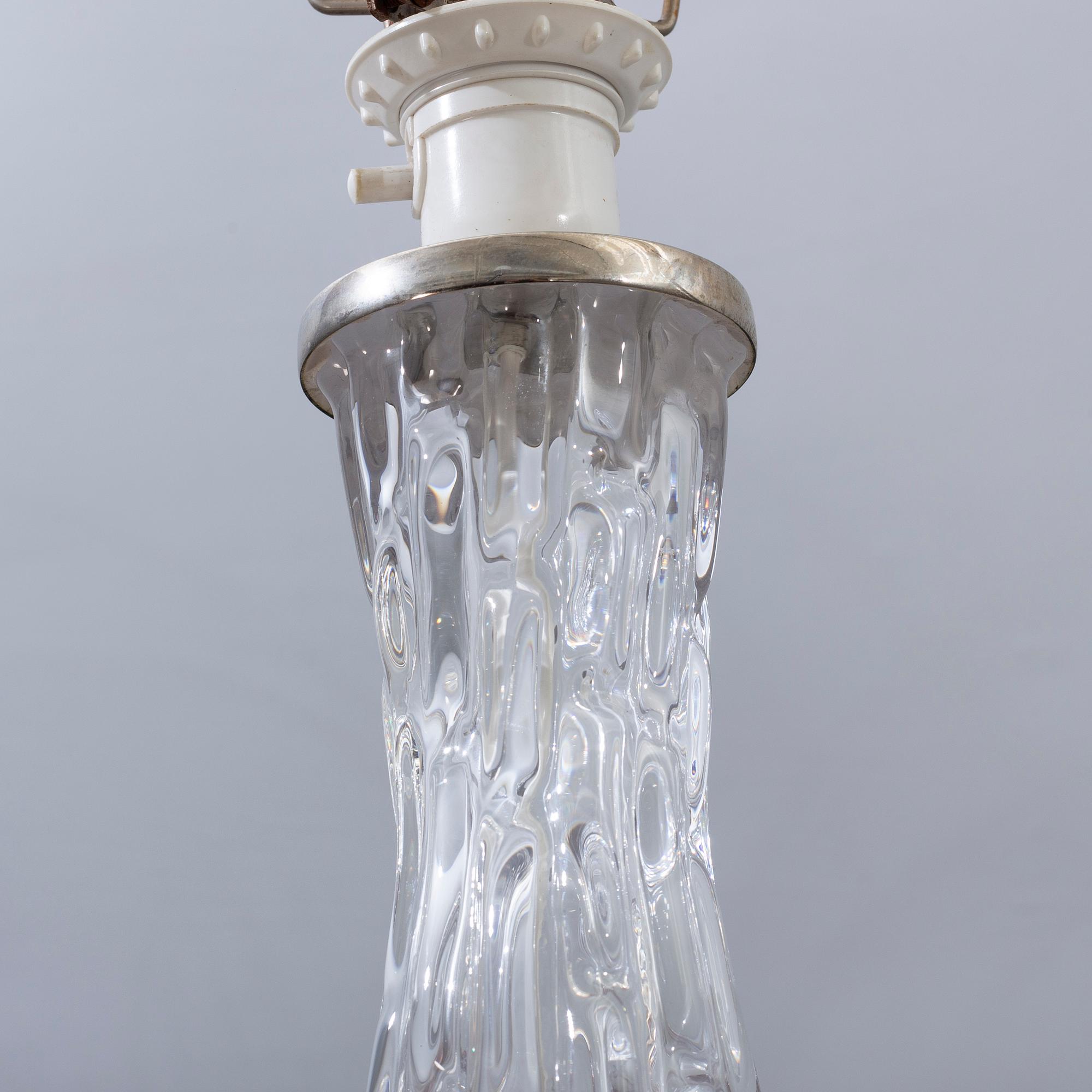 CARL FAGERLUND bordslampor 2 st Orrefors 1960/70-tal.