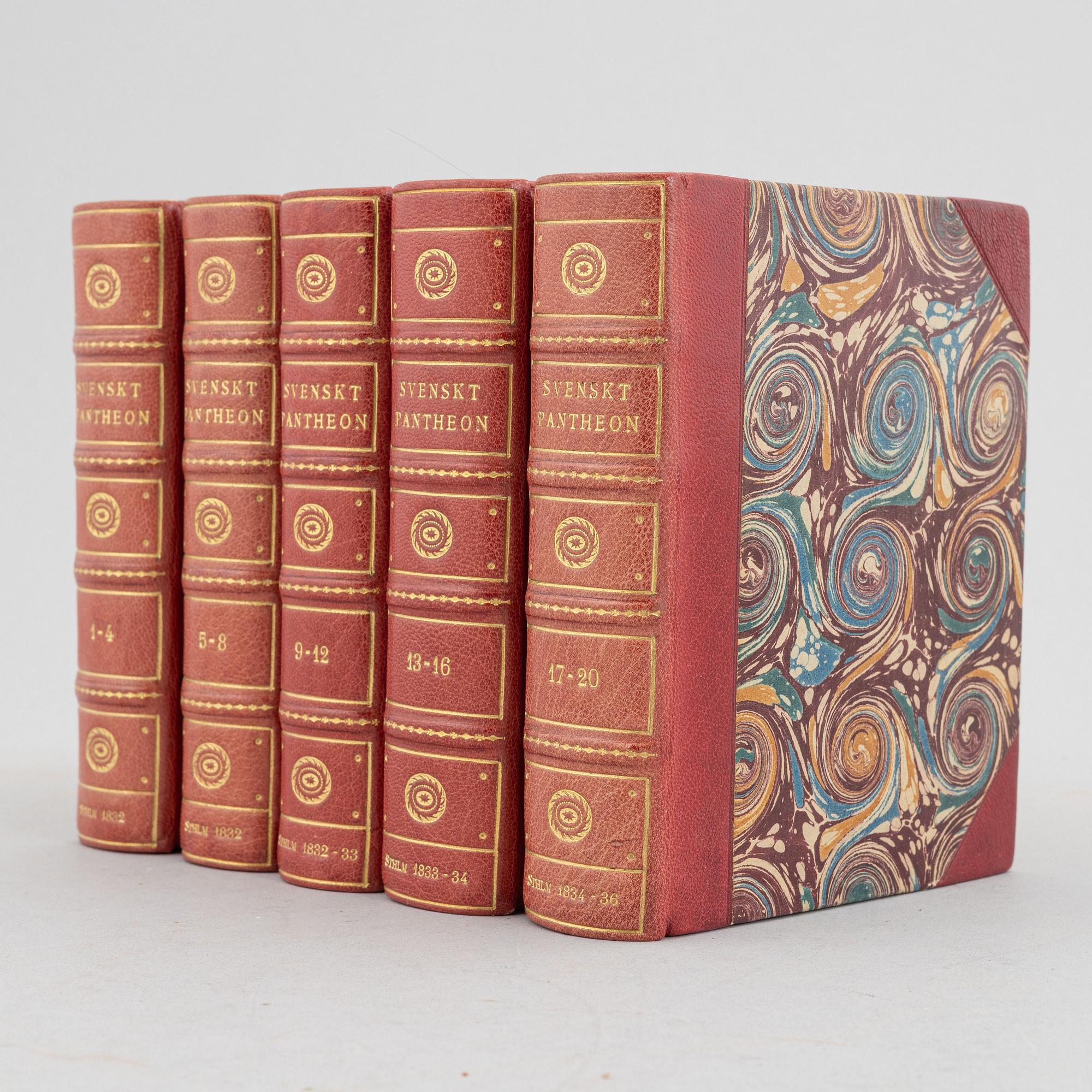 An attractively bound set, with 80 portrait plates, 5 vols.