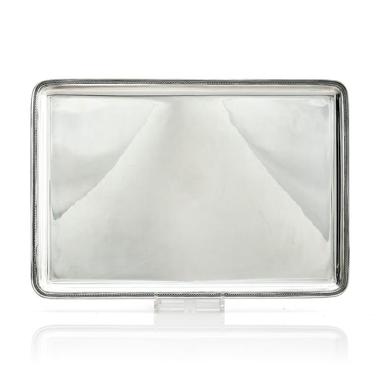 Karl Anderson, a Swedish silver tray, Stockholm 1952.