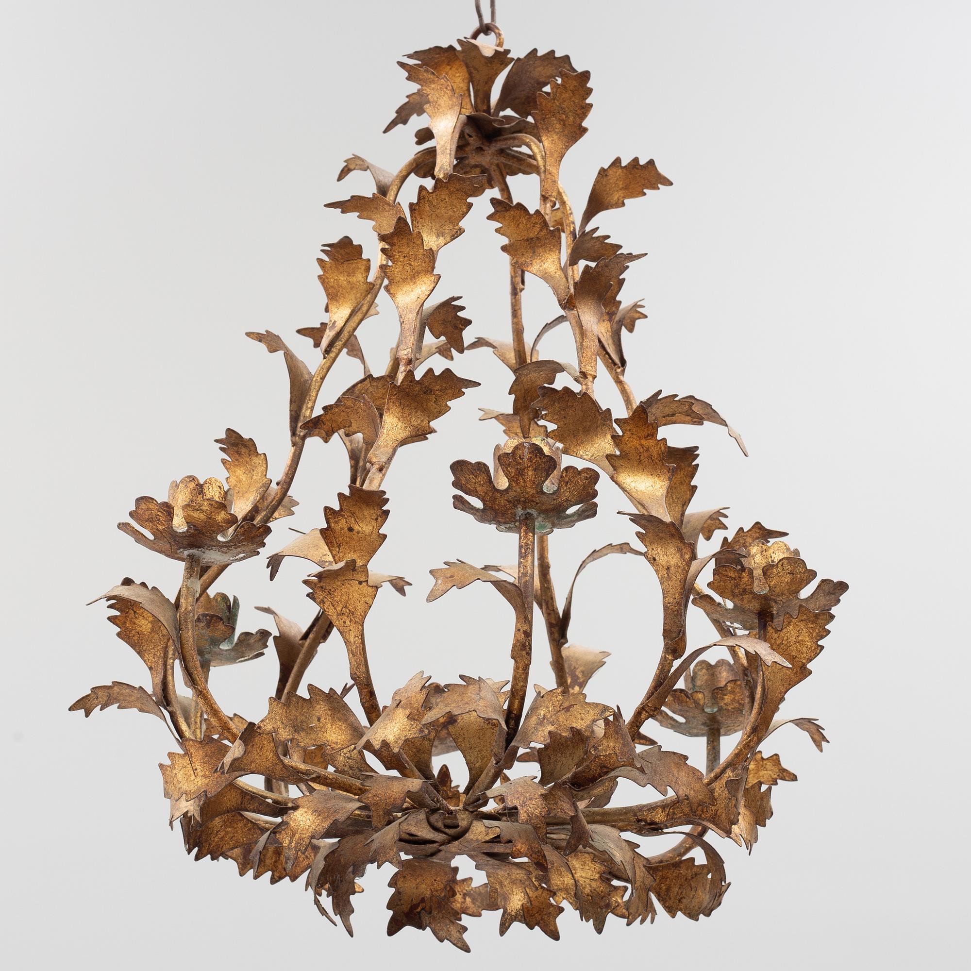 A Rococo style chandelier, second half of the 20th century.