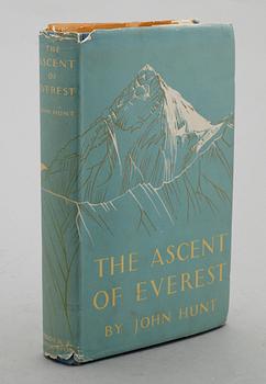 BOK, The Ascent of Everest by John Hunt, Hodder & Stoughton. Dedikation: To Hank Bierberg with affection from E Hillary.