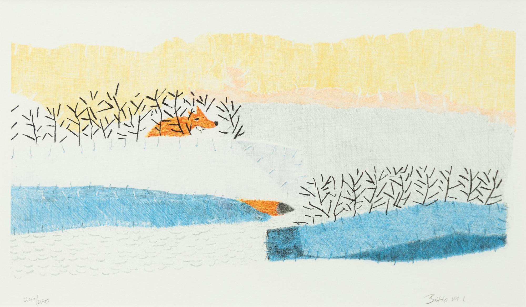 Britta Marakatt-Labba, Räv i vinterlandskap.