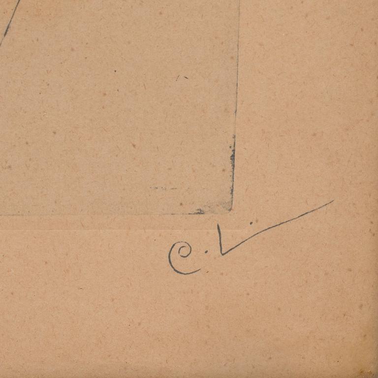 CARL LARSSON, etsning, signerad.