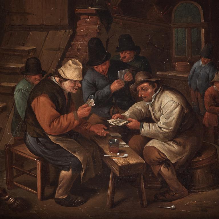 Adriaen van Ostade Follower of, The card players.