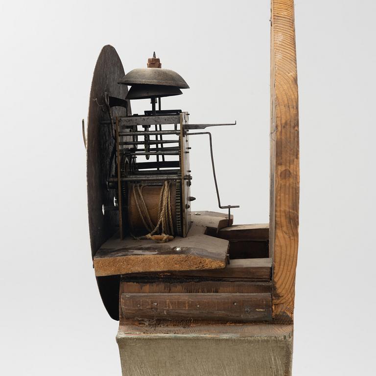 A rococo long case clock, Sweden, second half of the 18th century.