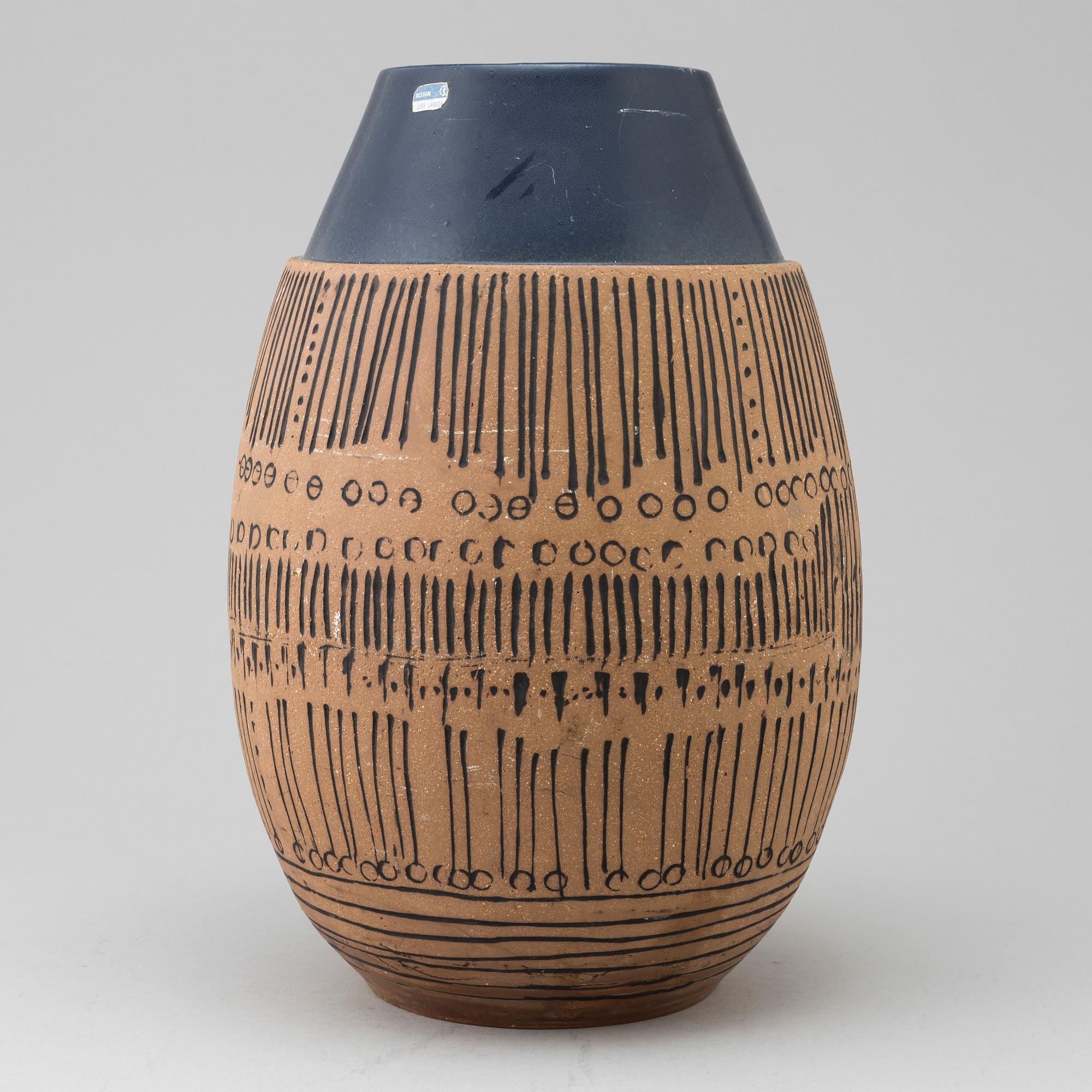 A floor vase by Lisa Larson, Gustavsberg. Designed in 1959.