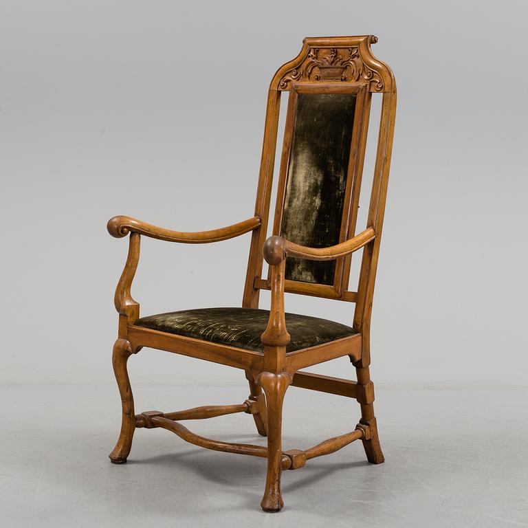 a english baroque chair from the 18th century.