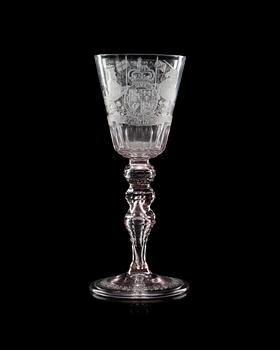 615. An English goblet, 18th Century.
