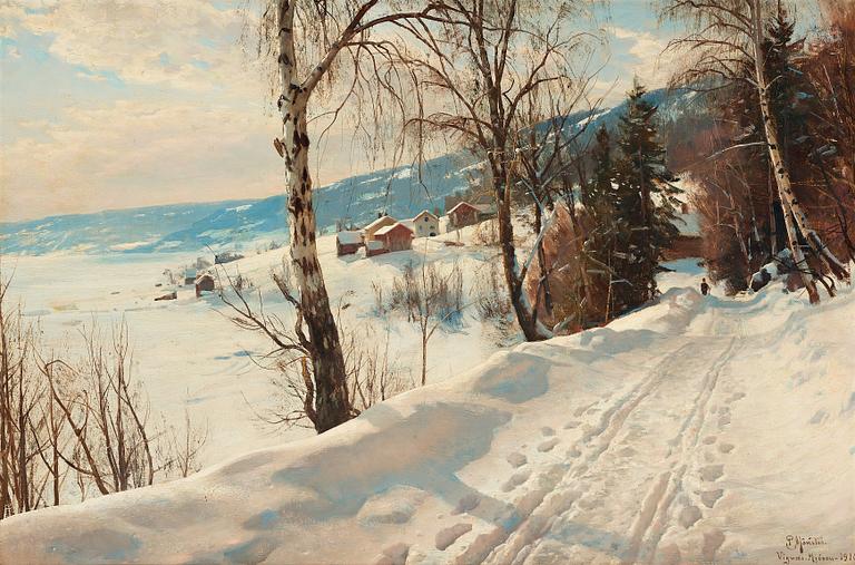 Peder Mork Mönsted, Winterscene from Vignaes.