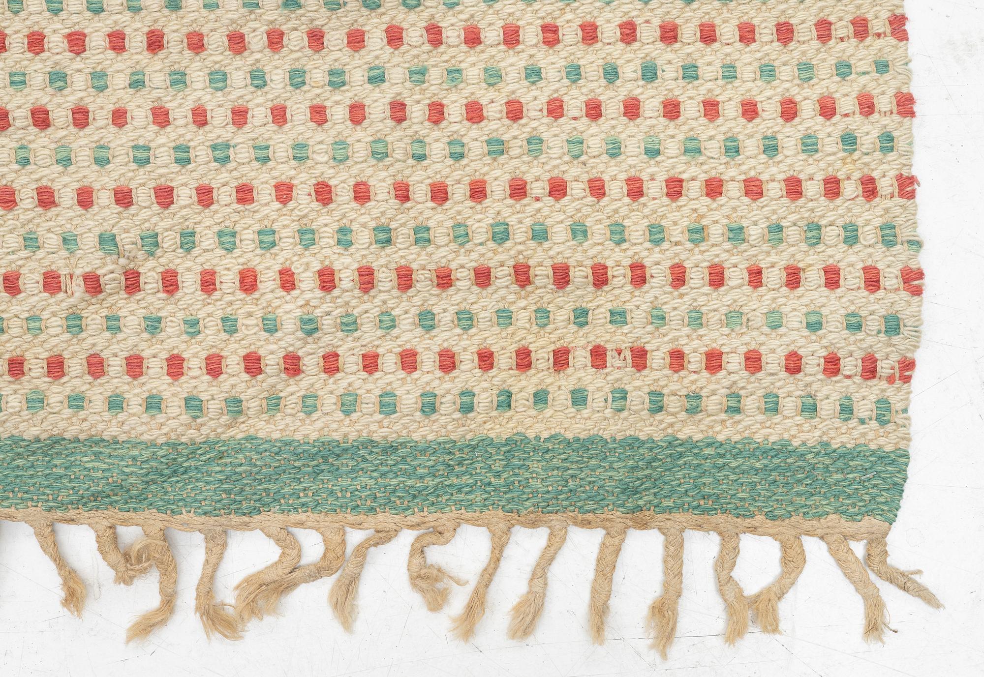 A flat-weave carpet, Sweden, c. 325 x 295 cm.