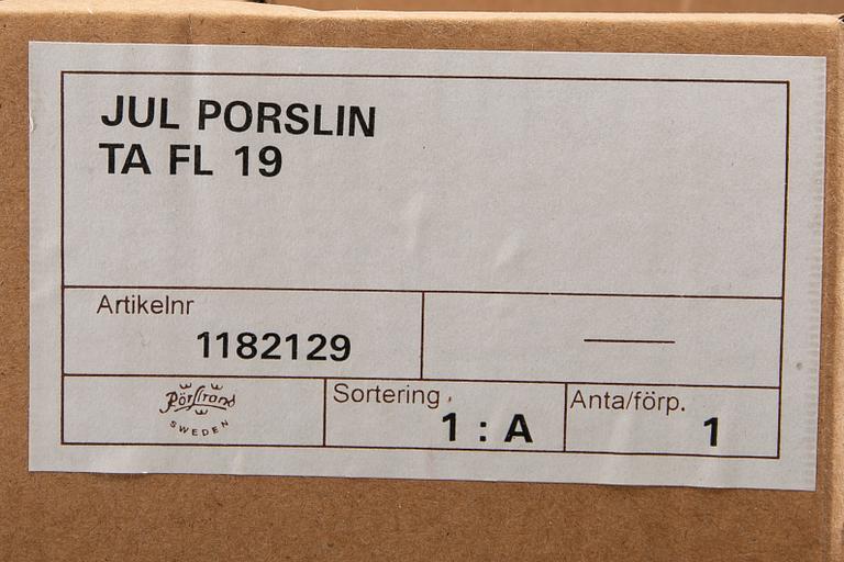 A  47 pcs "God Jul" porcelain dinner service from Rörstrand later part of the 20th century.