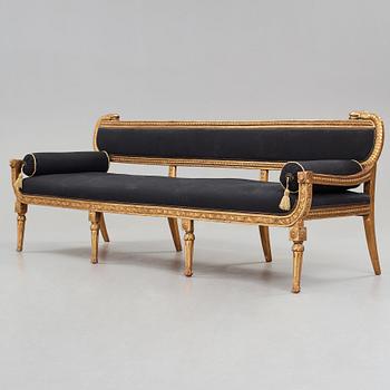 A Swedish sofa attributed to Johannes Andersson, (1763-1840), 1810/20's.