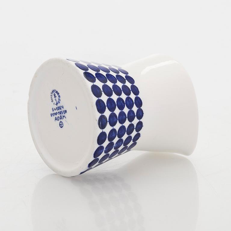 Stig Lindberg, Astiaston osia, 14 kpl, "Adam", luuposliinia Gustavsberg, Ruotsi, 1900-luvun puoliväli.