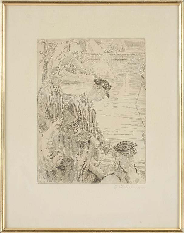 CARL WILHELMSON, etsning, signerad, signerad o daterad i 1919 i plåten.