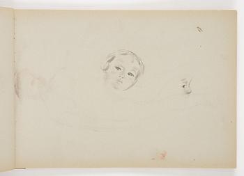 Lotte Laserstein, 3 skissblock med teckningar.